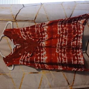 Indigo woman's tank top 1X